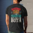 Fathers Day Two Titles Dad And Paw Paw Father Grandpa Mens Back Print T-shirt Gifts for Him