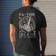 Fathor - Like A Dad Just Way Mightier Fathers Day Viking Mens Back Print T-shirt Gifts for Him