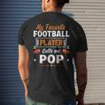My Favorite Football Player Calls Me Pop Fathers Day Men's Back Print T-shirt Gifts for Him