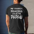 My Favorite Princess Calls Me Papaw Fathers Day Christmas Men's Back Print T-shirt Gifts for Him