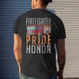 Firefighter Pride And Honor Fire Rescue Fireman Mens Back Print T-shirt Gifts for Him