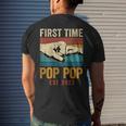 First Time Pop Pop Est 2023 Fathers Day Promoted To Pop Pop Mens Back Print T-shirt Gifts for Him