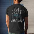 Fishermen Reel Great Grandad Fishing Fathers Day Mens Back Print T-shirt Gifts for Him