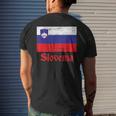 Flag Of Slovenia Slovenian Flag Pride Mens Back Print T-shirt Gifts for Him