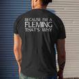 Fleming Surname Family Tree Birthday Reunion Idea Men's Back Print T-shirt Gifts for Him