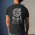 Flight Crew Cabin Crew Attendant Airplane Steward Mens Back Print T-shirt Gifts for Him
