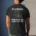 Florida Is Where Woke Goes To Die Mens Back Print T-shirt Gifts for Him