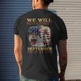 Never Forget Day Memorial 20Th Anniversary 911 Patriotic Men's Back Print T-shirt Gifts for Him