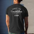 Forget The Mistakes Remember The Lesson Mens Back Print T-shirt Gifts for Him