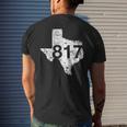 Fort Worth Arlington Area Code 817 Texas Souvenir Men's T-shirt Back Print Gifts for Him