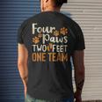 Four Paws Two Feet One Team Dog Trainer Training Men's T-shirt Back Print Gifts for Him