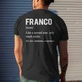 Franco Name Gift Franco Funny Definition V2 Mens Back Print T-shirt Gifts for Him