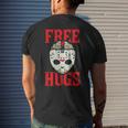 Free Hugs Lazy Halloween Costume Scary Creepy Horror Movie Halloween Costume Men's T-shirt Back Print Gifts for Him