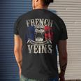 French Blood Runs Through My Veins Men's T-shirt Back Print Gifts for Him