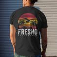 Fresno California Ca Vintage Retro Distressed Style Men's T-shirt Back Print Gifts for Him