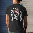 All My Friends Are Dead Vintage Punk Skeletons Gothic Grave Mens Back Print T-shirt Gifts for Him