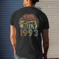 Funny 30 Year Old July 1993 Vintage Retro 30Th Birthday Gift 30Th Birthday Funny Gifts Mens Back Print T-shirt Gifts for Him