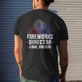 Funny 4Th Of July Fireworks Director I Run You Run Mens Back Print T-shirt Gifts for Him