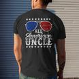 Funny All American Uncle Sunglasses Usa 4Th Of July Mens Back Print T-shirt Gifts for Him