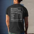 Funny Architect Nutrition Facts Life Of Architecture Student Mens Back Print T-shirt Gifts for Him
