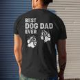 Funny Best Dog Dad Ever Cool Fathers Day Vintage Gift Men Mens Back Print T-shirt Gifts for Him