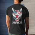 Funny Cat 4Th Of July Meowica American Flag Usa Patriotic Patriotic Funny Gifts Mens Back Print T-shirt Gifts for Him