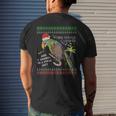 Christmas Tropical Parrot Ugly Christmas Sweater Men's T-shirt Back Print Gifts for Him