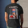 Funny Dazed Joe Biden Confused Happy Halloween 4Th Of July Mens Back Print T-shirt Gifts for Him