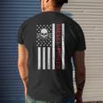 Funny Diesel Mechanic Motorcycle American Diesel Power Flag Men's Crewneck Short Sleeve Back Print T-shirt Gifts for Him