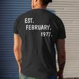 Funny Est February 1977 41St Years Old 41 Birthday Gif Mens Back Print T-shirt Gifts for Him