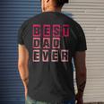 Funny Fathers Day Best Dad Ever Vintage Daughter Dada Mens Back Print T-shirt Gifts for Him