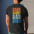 Funny Fathers Day Vintage Dada Daddy Dad Bruh Fathers Day Mens Back Print T-shirt Gifts for Him