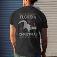 Florida Christmas Holiday Ugly Sweater Style Men's T-shirt Back Print Gifts for Him