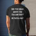 Funny Italian Chef Quote Joke Italian Cuisine Pasta Lover Mens Back Print T-shirt Gifts for Him