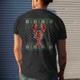 Lobster Ugly Sweater Christmas Animals Lights Xmas Men's T-shirt Back Print Gifts for Him