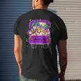 Funny Mardi Gras Truck Jester Corgi Dogs Fat Tuesday Parade Mens Back Print T-shirt Gifts for Him