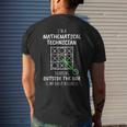 Mathematical Technician Men's T-shirt Back Print Gifts for Him