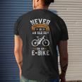 Funny Never Underestimate An Old Man On An E Bike Mens Back Print T-shirt Gifts for Him