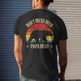 Funny Papa Bear Dont Mess With Papa Bear Retro Design Mens Back Print T-shirt Gifts for Him