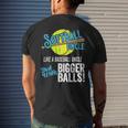 Funny Softball Uncle Like A Baseball Uncle Bigger Balls Mens Back Print T-shirt Gifts for Him
