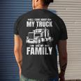 Funny Trucker Gifts Men Truck Driver Husband Semi Trailer Mens Back Print T-shirt Gifts for Him