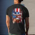 Funny Uncle Sam Football Ball Usa Indepedence Day Men Boys Mens Back Print T-shirt Gifts for Him