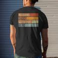 Funny Vintage Husband Daddy Protector Hero Fathers Day Dad Mens Back Print T-shirt Gifts for Him