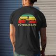 Futbol Is Life Retro Vintage Mens Back Print T-shirt Gifts for Him