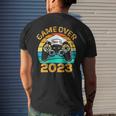 Game Over Class Of 2024 Video Games Vintage Graduation Gamer Mens Back Print T-shirt Gifts for Him