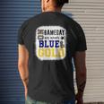 On Gameday Football We Wear Gold And Blue Leopard Print Men's T-shirt Back Print Gifts for Him