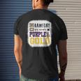 On Gameday Football We Wear Purple And Gold Leopard Print Men's T-shirt Back Print Gifts for Him