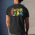 Gamer Super Papa Funny Father Day Gifts Gamer Gift For Papa Mens Back Print T-shirt Gifts for Him