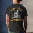 Garage Automechanic Car Guy Grumpy Old Mechanic Men's Back Print T-shirt Gifts for Him