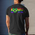 Gay Pride Brazilian Brazil Flag Mens Back Print T-shirt Gifts for Him